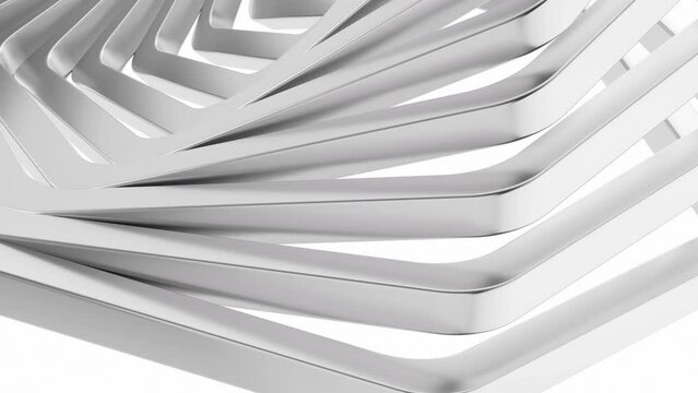 Metal frame with hexagonal shape, 3d rendering.