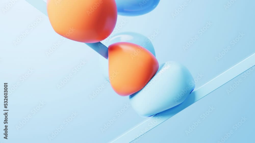 Poster soft ball and abstract geometric background, 3d rendering.