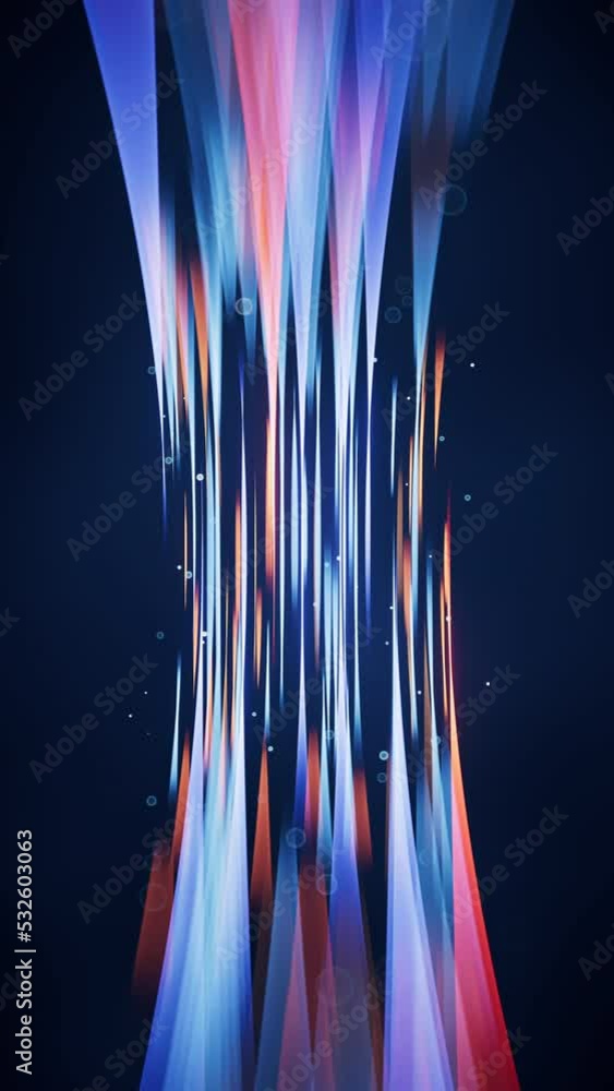 Poster flowing curves with glowing neon lines, 3d rendering.