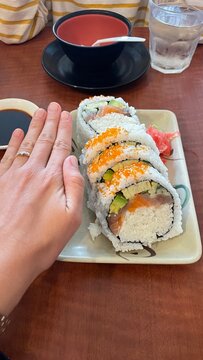 a giant sushi roll