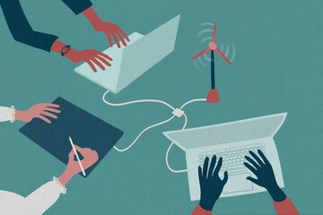 Wind energy for business concept