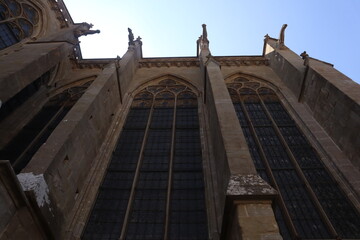 Obraz premium the upshot of Carcassonne Cathedral's large windows