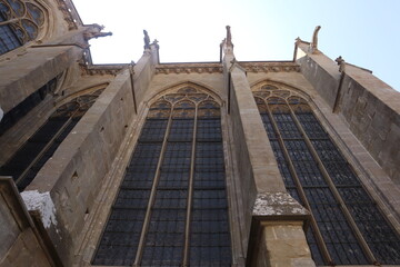 Obraz premium the upshot of Carcassonne Cathedral's large windows