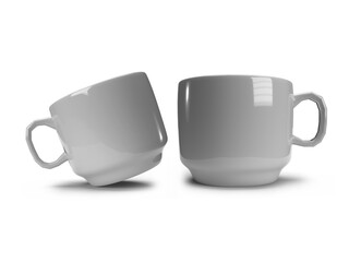 Tea Cup 3D Illustration Mockup Scene