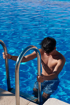 Young male In the Pool