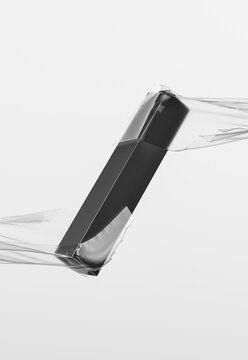 Abstract rectangle with plastic film