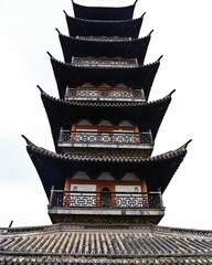 Fahua tower in Zhouqiao old street Shanghai China