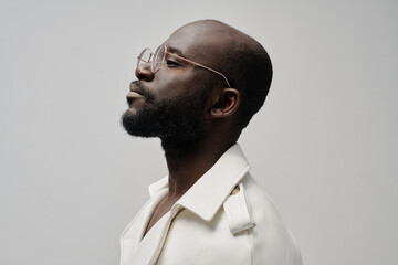 Handsome Black Man Side View