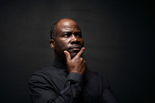 Pensive Senior Man Portrait