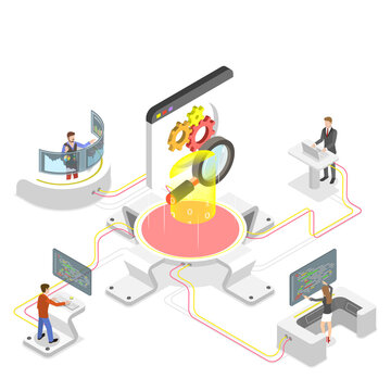 Isometric flat  concept of software quality assurance, SQA.