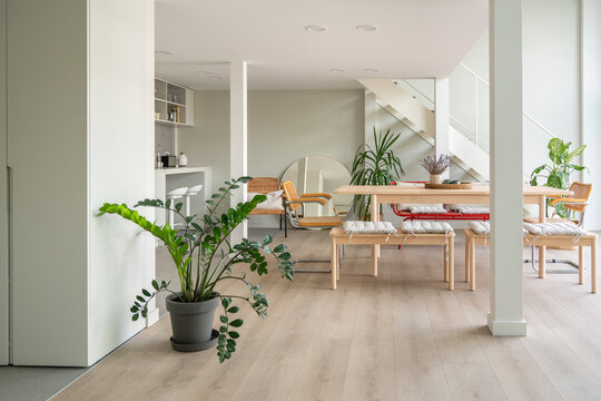 Big Table In Spacious Loft