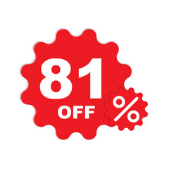 Percentage off Sale. Discount offer price sign. Special offer symbol. Discount tag badge Vector Illustration. Perfect design for shop and sale banners