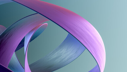 Tape in flight in purple light.