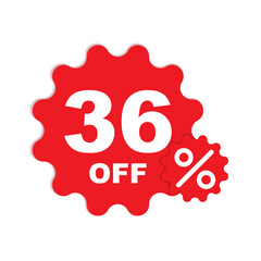 Percentage off Sale. Discount offer price sign. Special offer symbol. Discount tag badge Vector Illustration. Perfect design for shop and sale banners