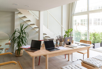 Work Desk In Bright office