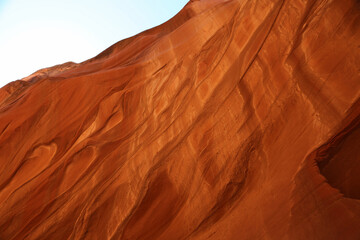 Orange sandstone wall - Secret Antelope Canyon, Page, Arizona