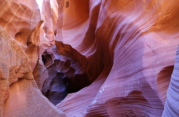 Colorful sandstone - Secret Antelope Canyon, Page, Arizona