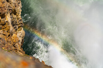 Brink Of The Upper Falls, Yellowstone National Park