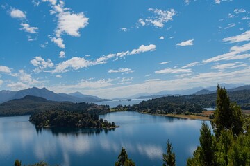 lake and mountains