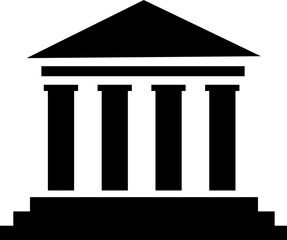 Fototapeta premium Court house vector icon. Court house symbol illustration..eps