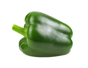 Fresh green pepper isolated on transparent png