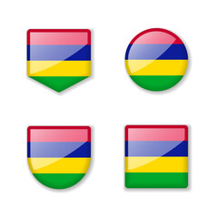 Flags of Mauritius - glossy collection.