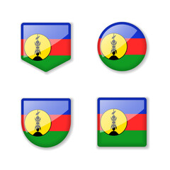 Flags of New Caledonia - glossy collection.