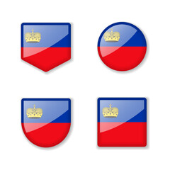 Flags of Liechtenstein - glossy collection.