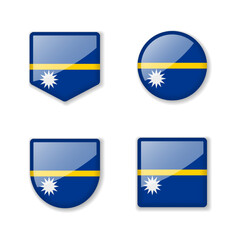 Flags of Nauru - glossy collection.