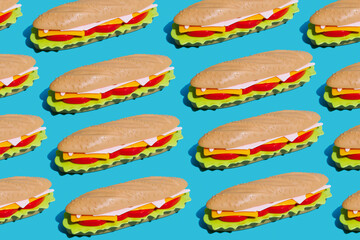 plastic ham sandwiches
