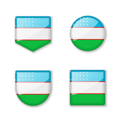 Flags of Uzbekistan - glossy collection.