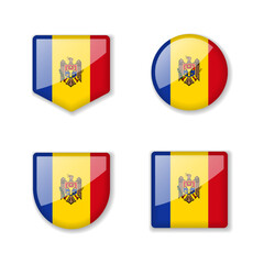 Flags of Moldova - glossy collection.