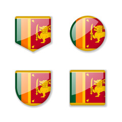 Flags of Sri Lanka - glossy collection.