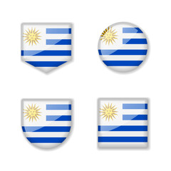 Flags of Uruguay - glossy collection.