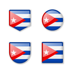 Flags of Cuba - glossy collection.