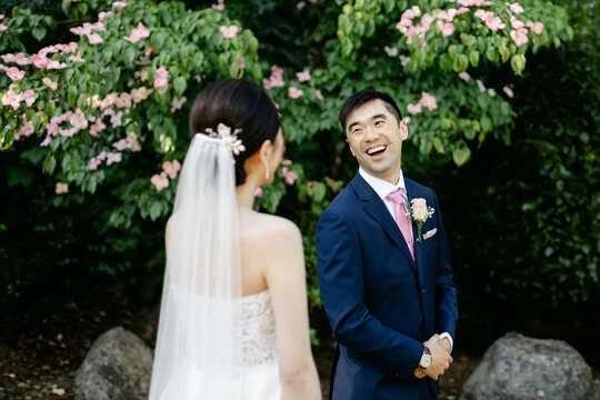 A Groom Reacts to Seeing his Bride for the First Time