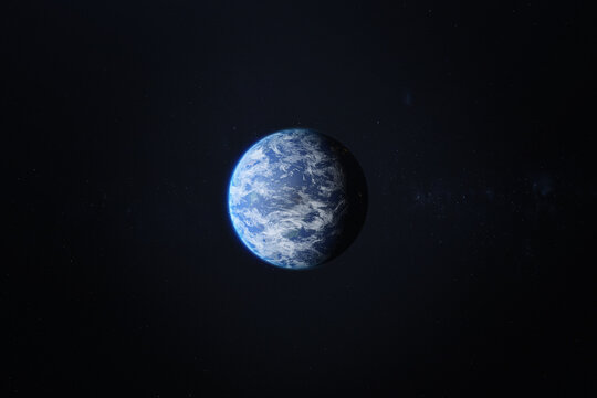 Fototapeta Planet Earth 3d Globe on Starry Space with Nebulas.