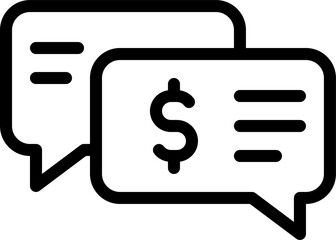 Consultation or Discussion Related to Money Icon