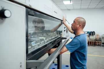 Factory worker in factory