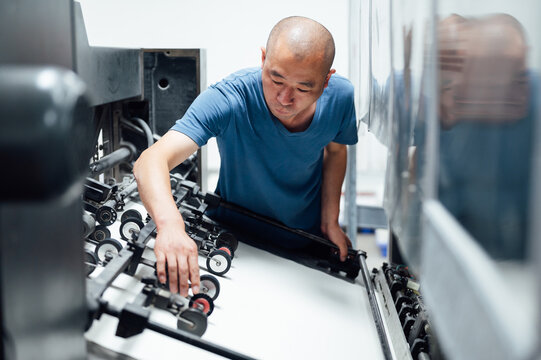 Factory worker in factory