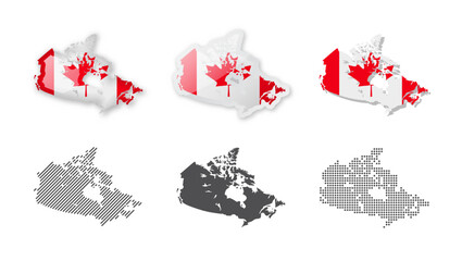 Canada - Maps Collection. Six maps of different designs.