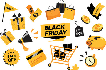 Black Friday Object Vector Collection