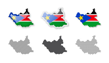 South Sudan - Maps Collection. Six maps of different designs.
