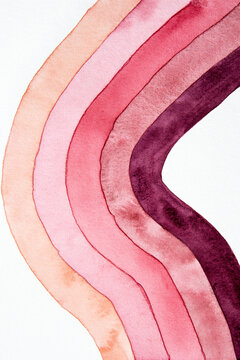 Watercolor pattern pink purple blush pastel on white background