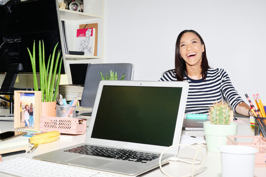 Business Woman Laughing At Joke