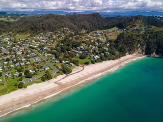 Plexiglas foto achterwand Hahei small holiday town in New Zealand's North Island © Michael