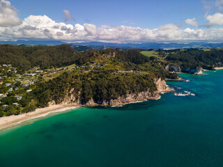 Fototapeta premium Hahei small holiday town in New Zealand's North Island