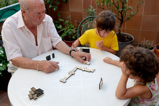 Family time playing board games