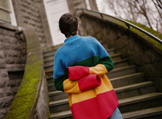 Young Woman on stairs