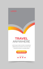 Corporate Web banner Web template landing page for traveling